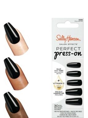 Salon Effects Perfect Manicure 30 Press On Nails Sally Hansen Onyx-Pected